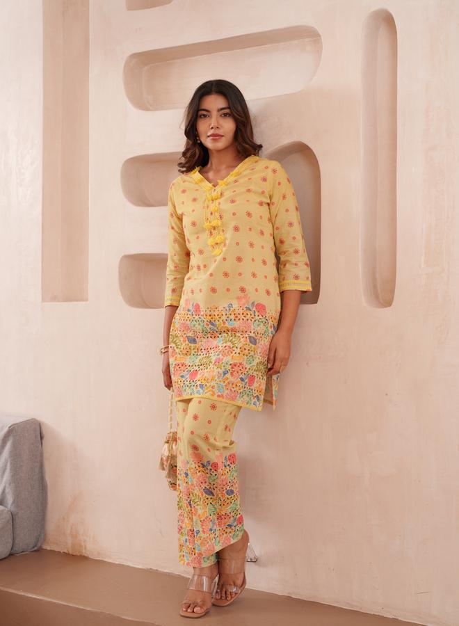 DW Women Floral Print 100% Cotton Tunic and Trousers Co-Ords - Image 3